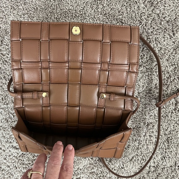 Michael Kors Chocolate Woven Crossbody Bag - Picture 5 of 6